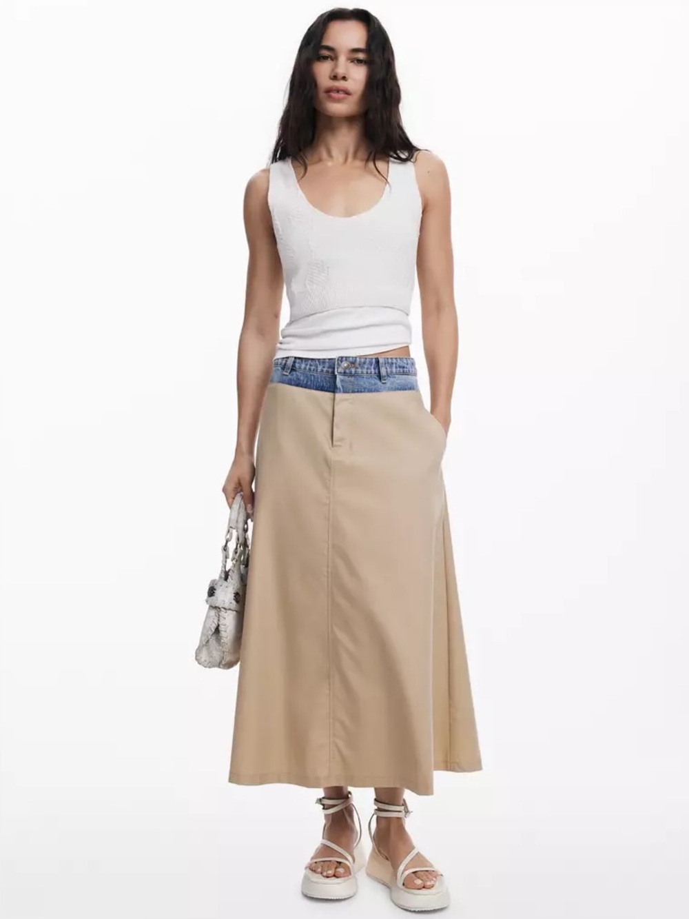 Desigual Double Waist Skirt S